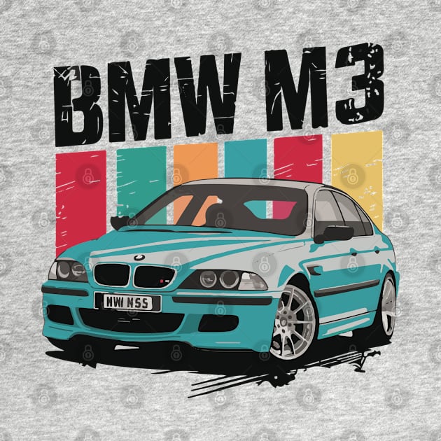 Bmw M3 E46 Drifting Vintage Car by Cruise Dresses